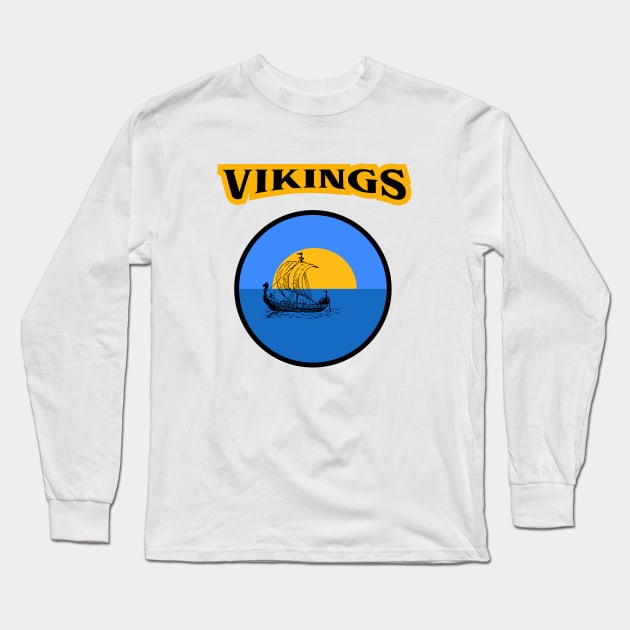 Viking graphic design Long Sleeve T-Shirt by SUNWANG